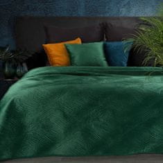 Eurofirany Dekorativní přehoz na postel RIA5 170x210 tmavě zelený