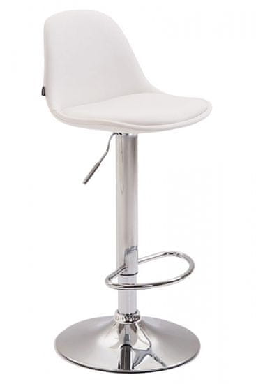 BHM Germany Barová židle Kyla III., syntetická kůže, bílá