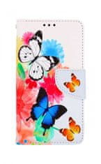 TopQ Pouzdro iPhone 13 knížkové Barevné s motýlky 66321