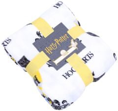 Bílo-žlutá deka Hufflepuff Harry Potter 120x150