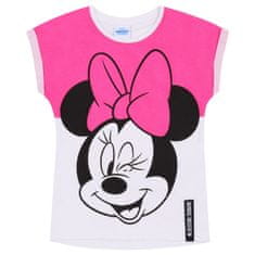 Růžové neonové tričko Minnie Mouse korte mouw, 4 let 104 cm 