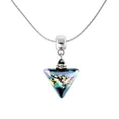 Lampglas Krásný náhrdelník Night Flower Triangle s 24karátovým zlatem v perle Lampglas NTA3