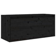shumee TV skříňky 3 ks černé masivní borové dřevo