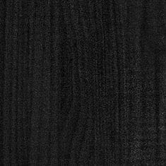 Vidaxl Zahradní truhlík černý 200 x 50 x 70 cm masivní borovice