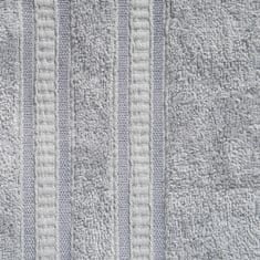 Eurofirany Bambusový ručník MILA 70x140 Eurofirany stříbrný