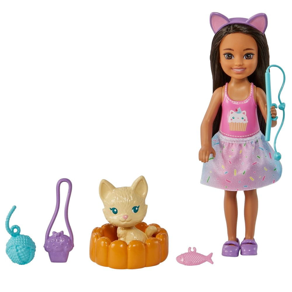 Mattel Barbie Chelsea s koťátkem HGT08