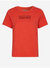 Calvin Klein Oranžové dámské tričko na spaní Calvin Klein Jeans XS
