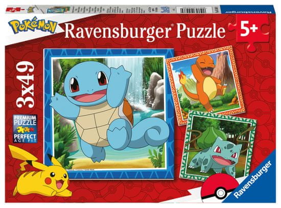 Ravensburger Puzzle Vypusťte Pokémony 3x49 dílků