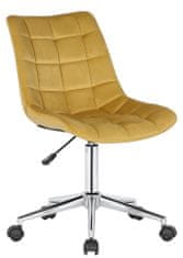 BHM Germany Kancelářská židle Medford, samet, žlutá
