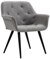 BHM Germany Jídelní židle Langford, textil, šedá