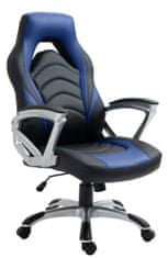 BHM Germany Kancelářská židle Foxton, syntetická kůže, modrá