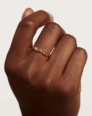 PDPAOLA Elegantní pozlacený prsten ESSENTIAL Gold AN01-608 (Obvod 54 mm)