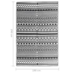 shumee Venkovní koberec černý 190 x 290 cm PP