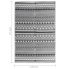 Greatstore Venkovní koberec černý 120 x 180 cm PP