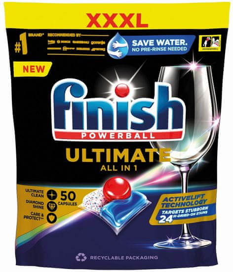 Finish Ultimate All in 1 - kapsle do myčky nádobí 50 ks