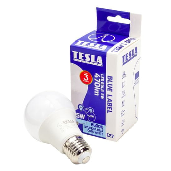 Tesla Lighting LED žárovka BULB, E27, 5W, 230V, 470lm, 25 000h, 6500K studená bílá