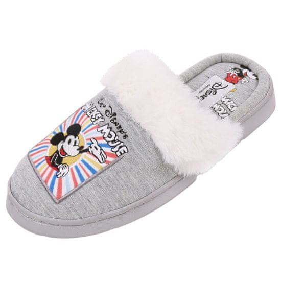 Dámské šedé pantofle/chlupaté pantofle Mickey Mouse DISNEY