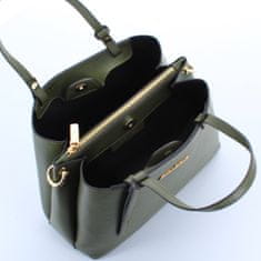 Marina Galanti  luxusní kožená kabelka s třemi prostory – olivová