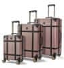 Sada cestovních kufrů ROCK TR-0193/3 ABS - růžová