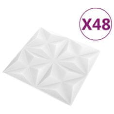 Greatstore 3D nástěnné panely 48 ks 50 x 50 cm origami bílé 12 m²