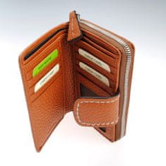 Gianni Conti Hnědá dámská kožená peněženka s přepínkou Gianni Conti