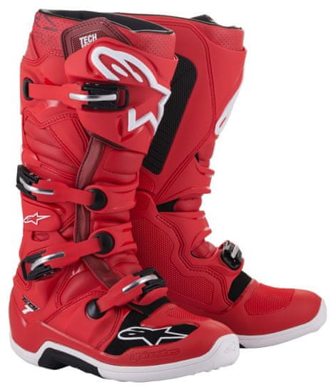 Alpinestars boty TECH 7 černo-bílo-červené