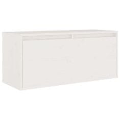 shumee Nástěnná skříňka bílá 80 x 30 x 35 cm masivní borové dřevo