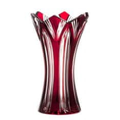 Caesar Crystal Váza Lotos, barva rubín, výška 230 mm