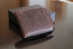 Lagen kožená peněženka Cash & Card Tmavě hnědá