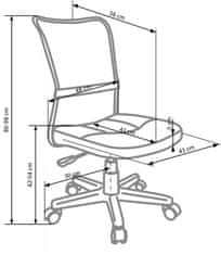 Dětská židle na kolečkách DINGO – bez područek, zelená