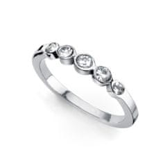 Oliver Weber Elegantní ocelový prsten s čirými krystaly Change 41164 (Obvod 57 mm)