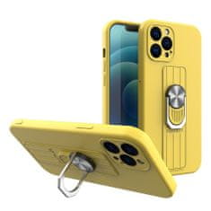 MG Ring silikonový kryt na iPhone 12 Pro, žlutý