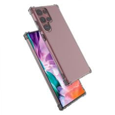 MG Anti Shock Military silikonový kryt na Samsung Galaxy S22 Ultra, průsvitný