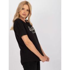H&B Dámské tričko s nášivkou bavlněné BLESS černá HB-TS-3082.49P_386292 S