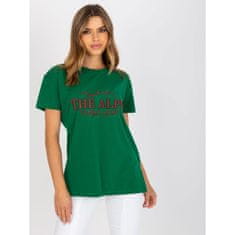 FANCY Dámské tričko se záplatami REAS zeleno-béžové FA-TS-7720.43P_387326 Univerzální