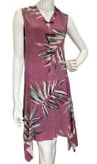 BIP Holland fialové šaty s listy bez rukávů a s nepravidelným lemem šatů Velikost: L