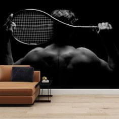 Fototapeta - Akt tenisty, černobílé 245x170 cm