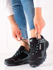 Amiatex Pěkné trekingové boty dámské černé bez podpatku, černé, 37