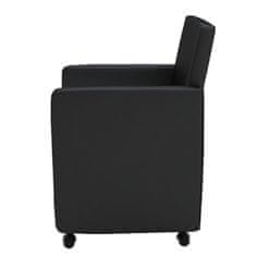 Greatstore Jídelní židle 4 ks černé umělá kůže
