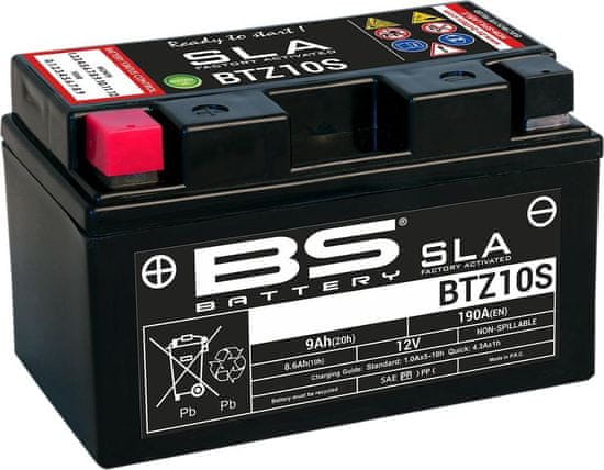 BS-BATTERY továrně aktivovaná motocyklová baterie BTZ10S (YTZ10S)