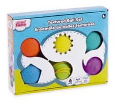 Teddies Sada gumových míčků s texturou 6 ks