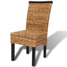 Vidaxl Jídelní židle 2 ks abaka a masivní mangovníkové dřevo