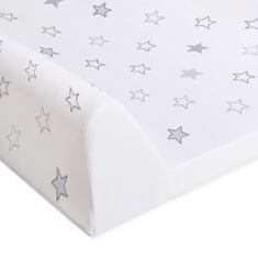 Ceba Baby Podložka přebalovací 2-hranná s pevnou deskou (50x80) Comfort Hvězdy světle šedá