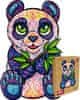 Puzzler Magic Wood Dřevěné puzzle Sladká panda Amy 100 dílků
