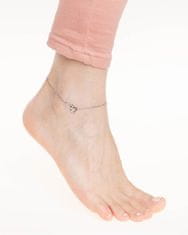 Silvego Stříbrný řetízek na nohu Hester s propletenými srdíčky ZT201131A