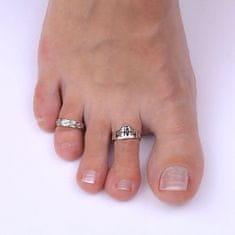 Silvego Otevřený stříbrný prsten na nohu Ally PRM12187R
