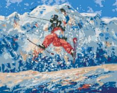 ZUTY Malování podle čísel - FREESTYLE LYŽAŘ 40x50 cm vypnuté plátno na rám
