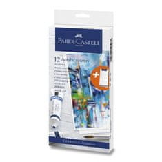 Faber-Castell Akrylové barvy Faber-Castell 12 barev, tuba 20 ml