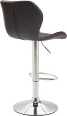 BHM Germany Barová židle Cork, syntetická kůže, chrom / hnědá