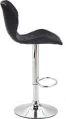 BHM Germany Barová židle Cork, syntetická kůže, chrom / černá